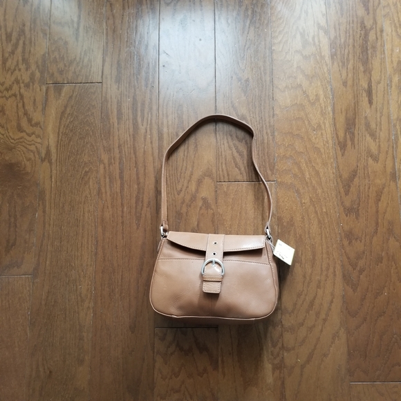 NEW! Fossil Tan Leather Shoulder Bag NWT - Picture 2 of 8